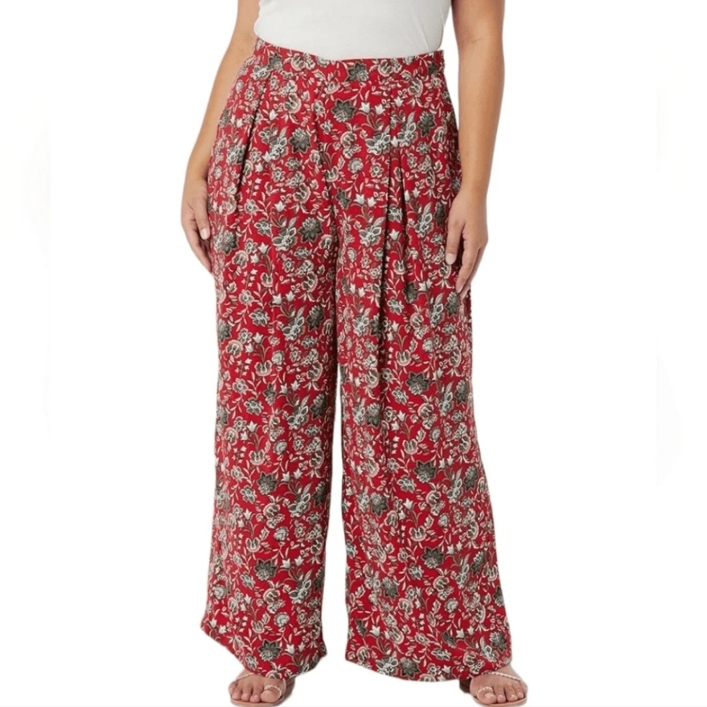 Making the Cut NWT Season 3 Episode 5 Wide Leg Pants Floral Pleated Plus Sz 2X